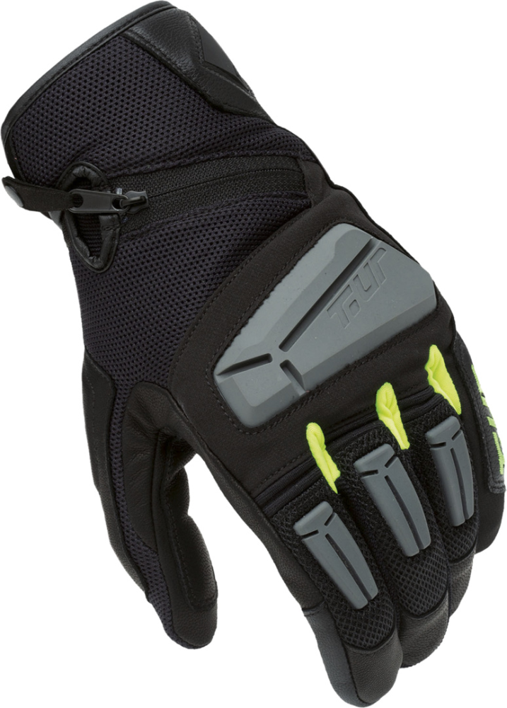 T. UR Handschuh G-Four schwarz-grau-neon gelb L