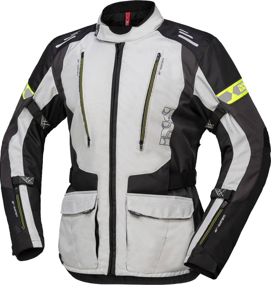 IXS Tour Jacke Lorin-ST grau-schwarz-gelb neon XL
