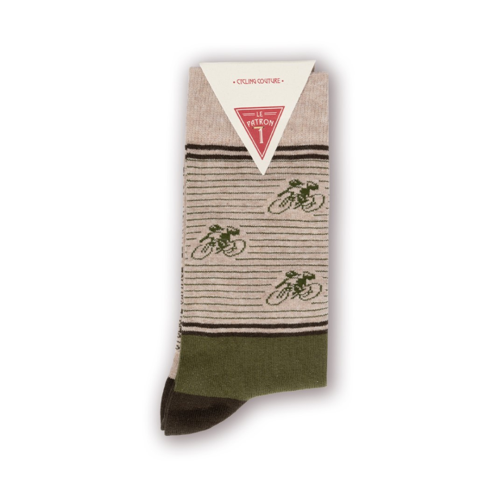 Le Patron Vintage Cyclist Socks army green (39-42)