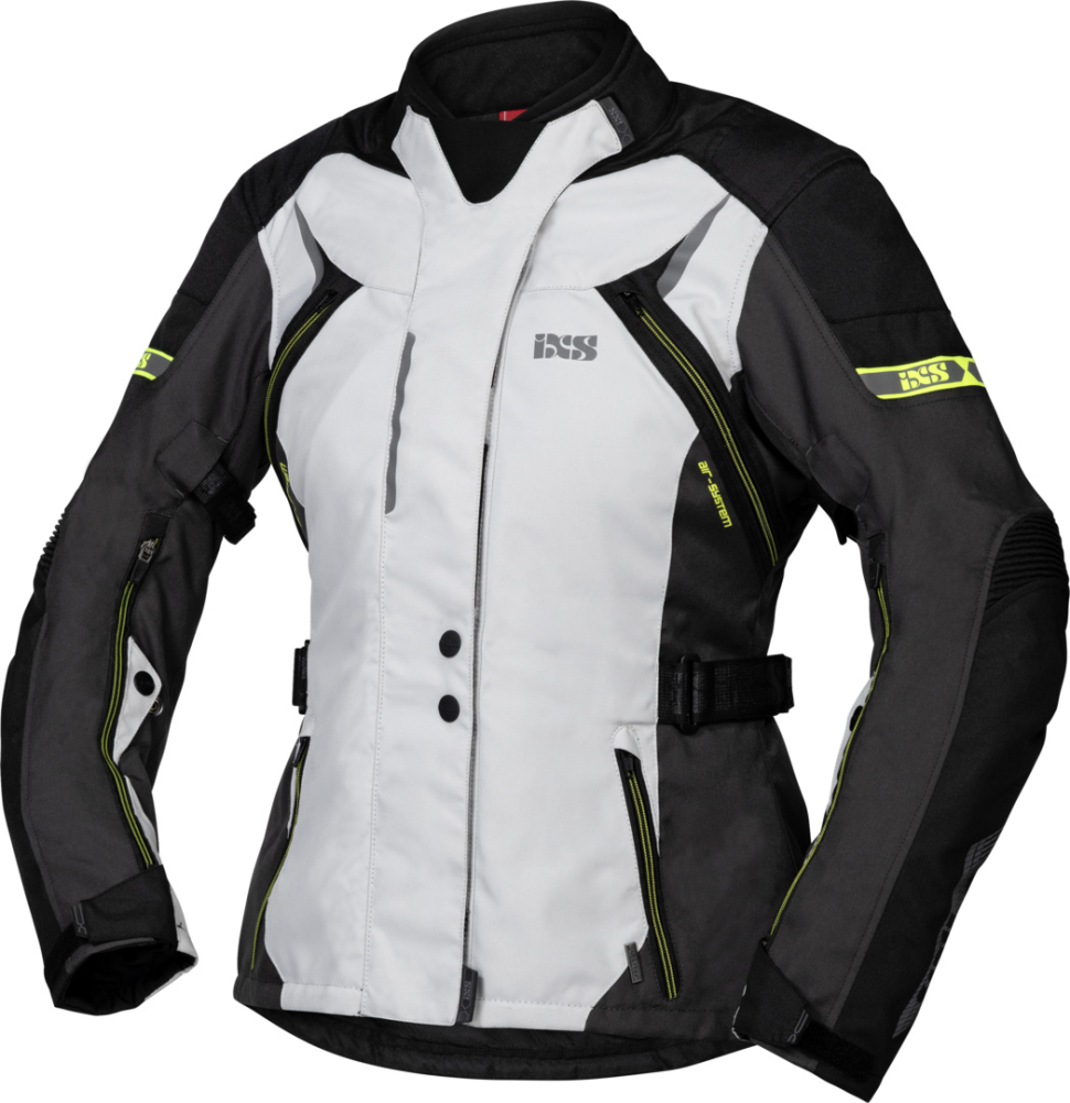 IXS Tour Damen Jacke Liz-ST grau-schwarz-gelb DM