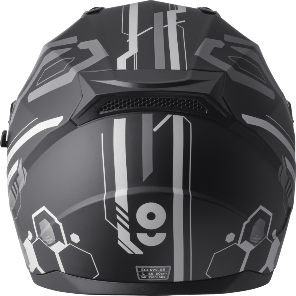 gms Integralhelm Hexago Graphic matt-grau L